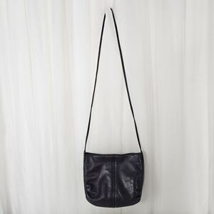 Vintage Lowe Gray Leather Crossbody Bag
